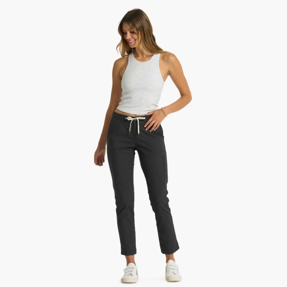 Vuori Charcoal Drawstring Slim Trousers